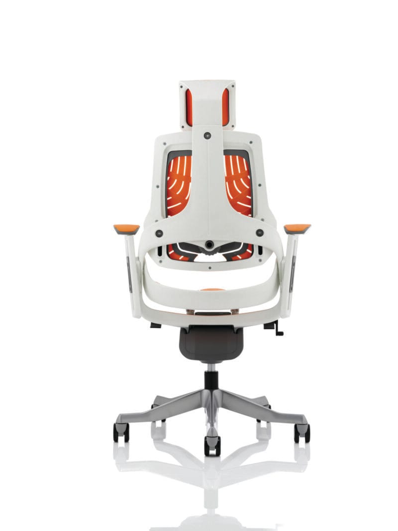 Zure High Back White Shell Executive Office Chair with Arms - Image 47