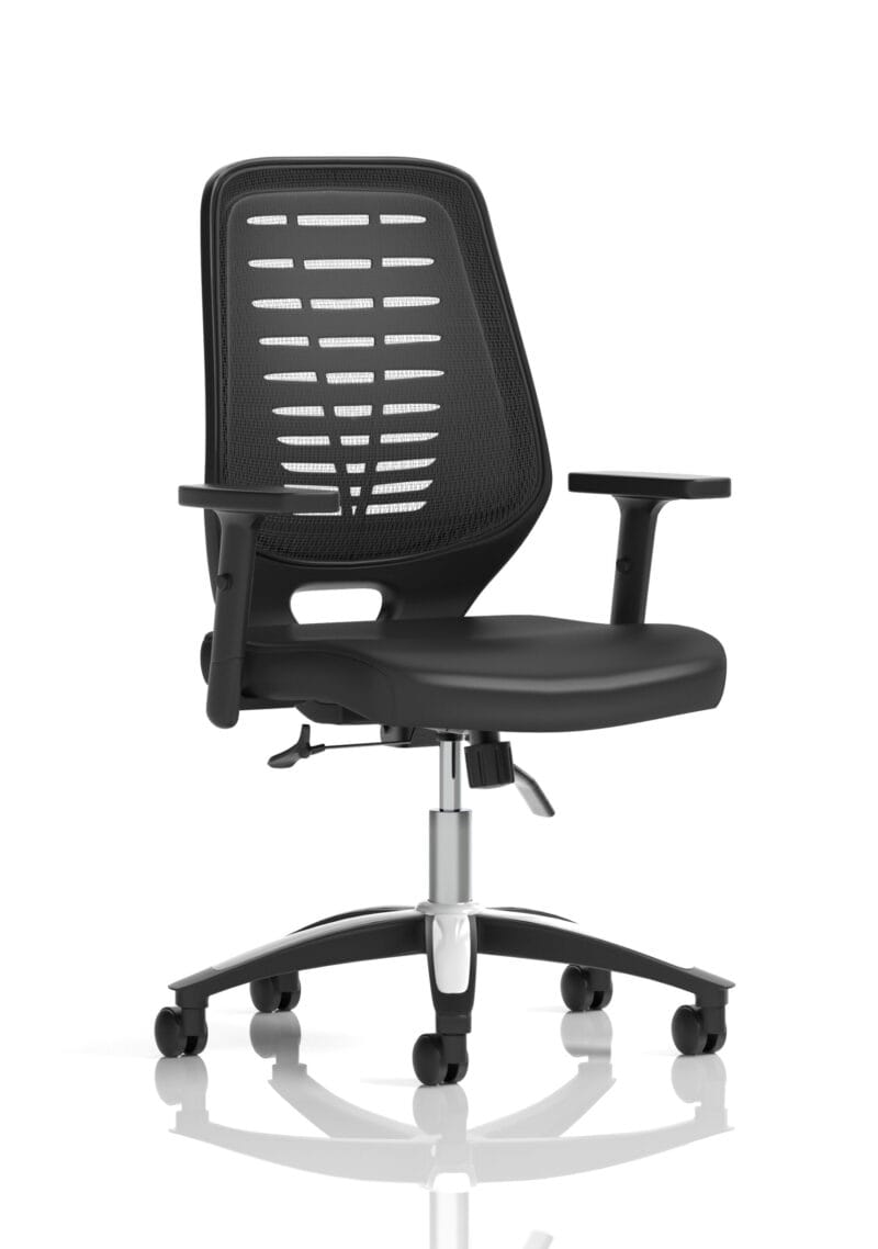 Relay Medium Mesh Back Task Operator Office Chair with Arms - Image 6