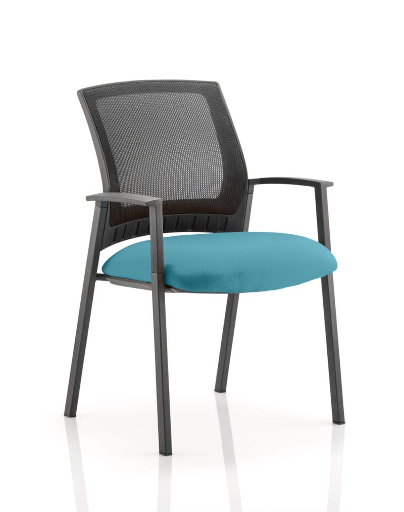 Metro Medium Mesh Back Stacking Visitor Chair with Arms - Image 11