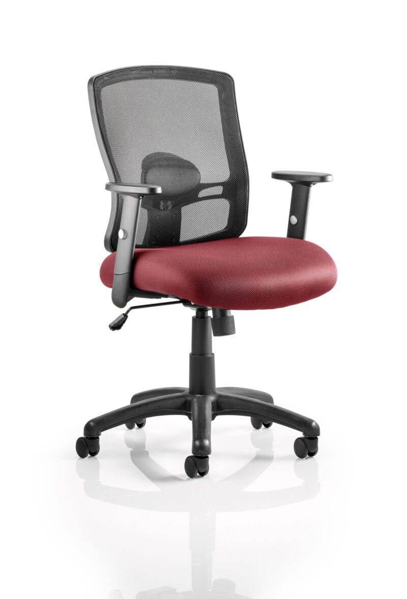 Portland Medium Mesh Back Task Operator Office Chair with Arms - Image 14