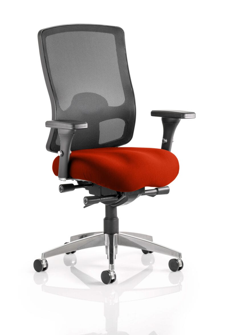 Regent High Mesh Back Ergonomic Task Operator Office Chair with Arms - Image 12