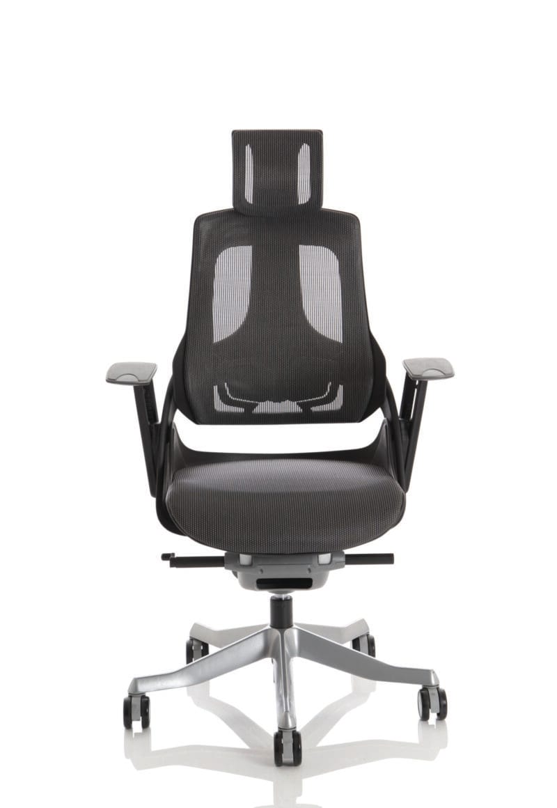 Zure High Back Black Shell Executive Office Chair with Arms - Image 2