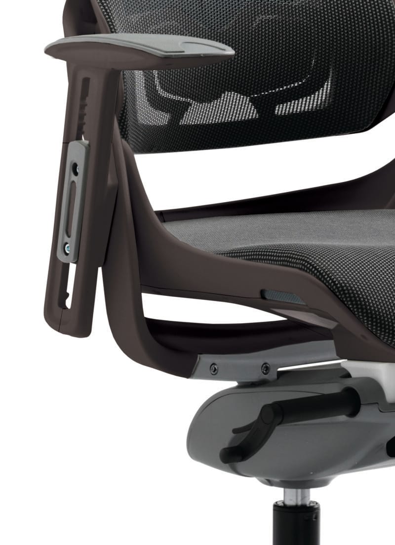 Zure High Back Black Shell Executive Office Chair with Arms - Image 6