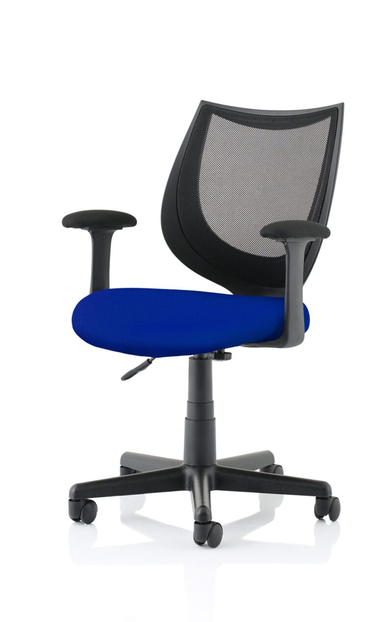 Camden Medium Back Black Mesh Task Operator Office Chair With Arms - Image 11