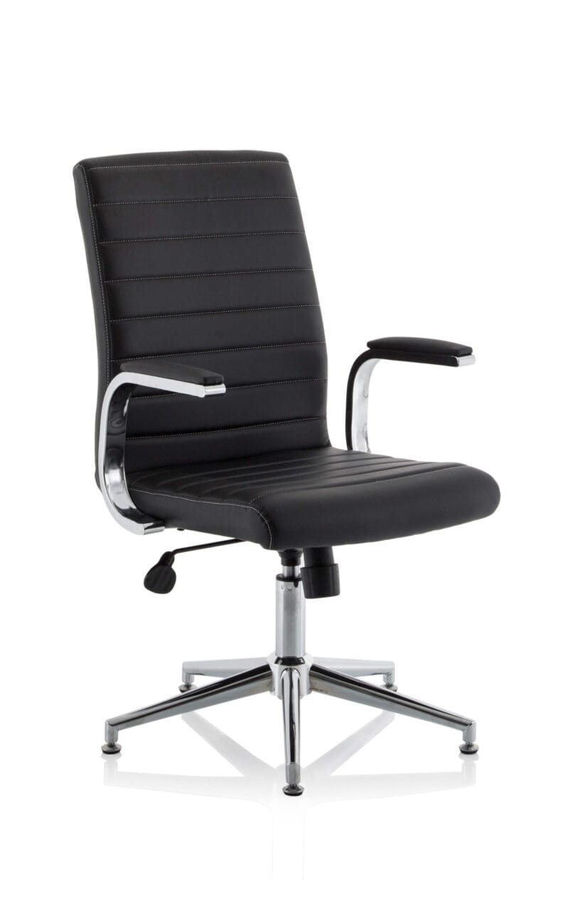 Ezra Medium Back Leather Executive Office Chair with Arms - Image 8