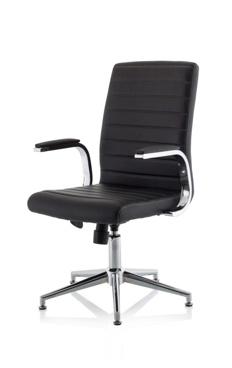 Ezra Medium Back Leather Executive Office Chair with Arms - Image 10