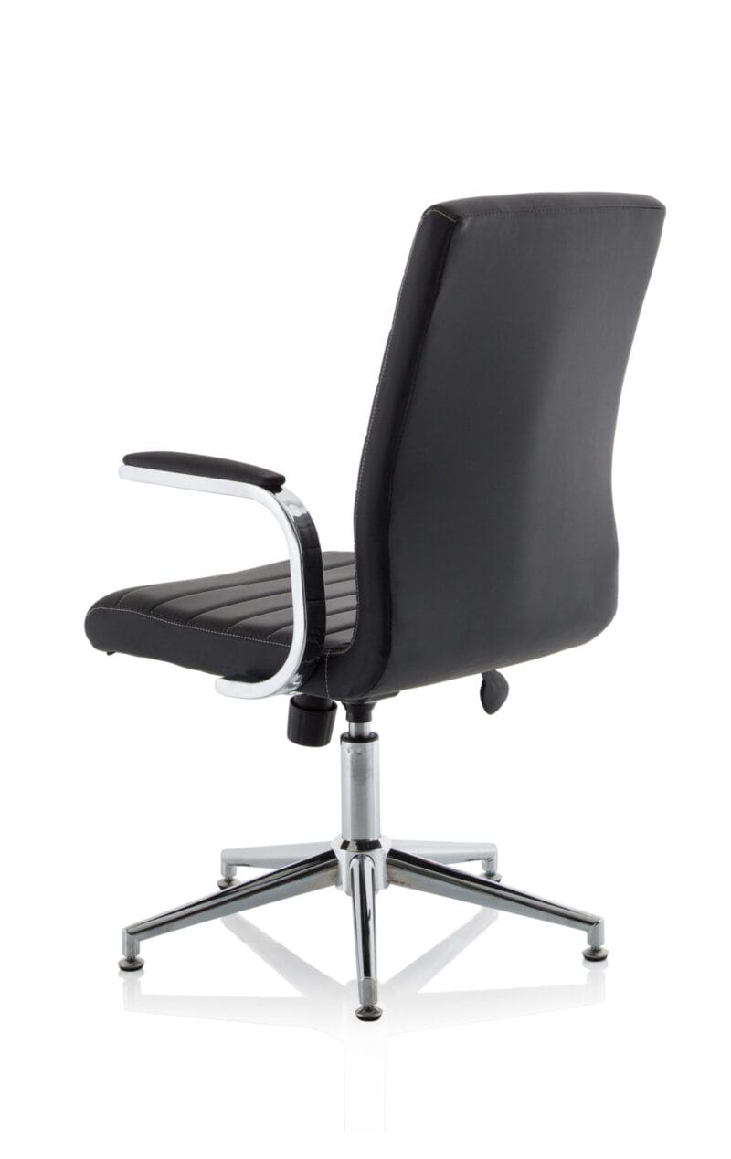 Ezra Medium Back Leather Executive Office Chair with Arms - Image 38