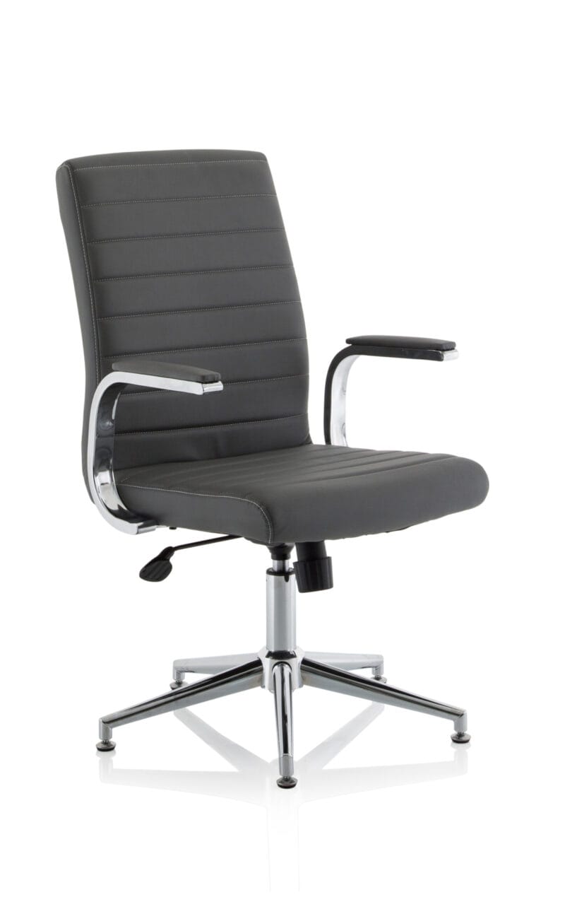 Ezra Medium Back Leather Executive Office Chair with Arms - Image 44