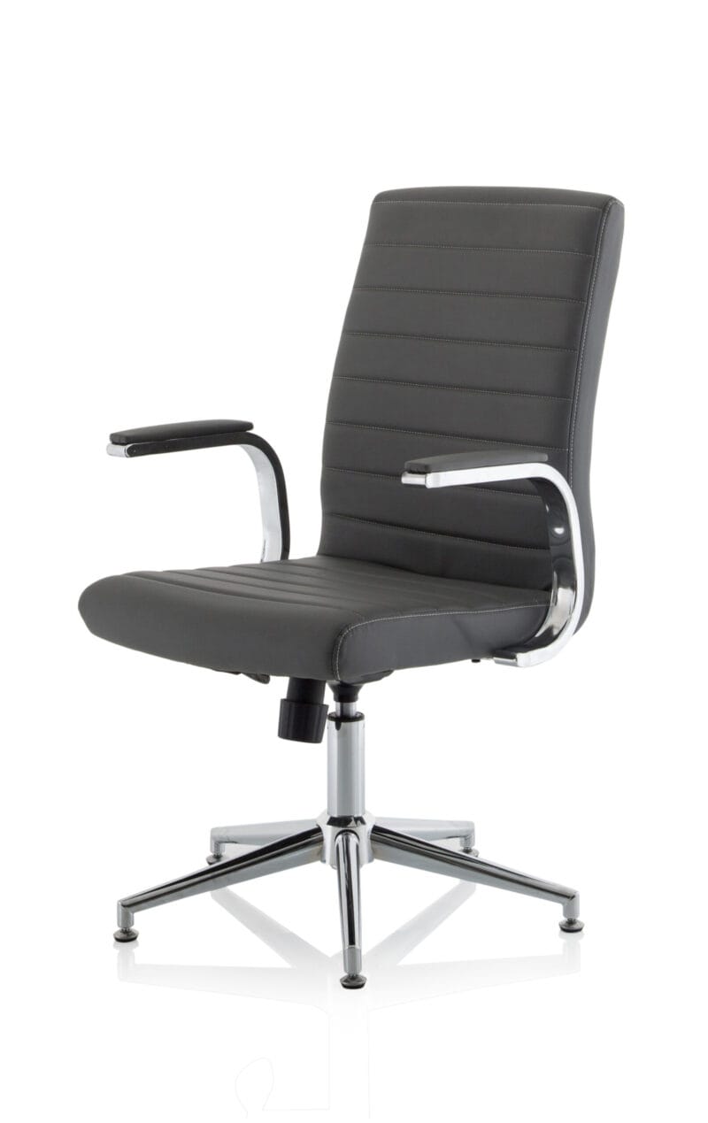 Ezra Medium Back Leather Executive Office Chair with Arms - Image 46