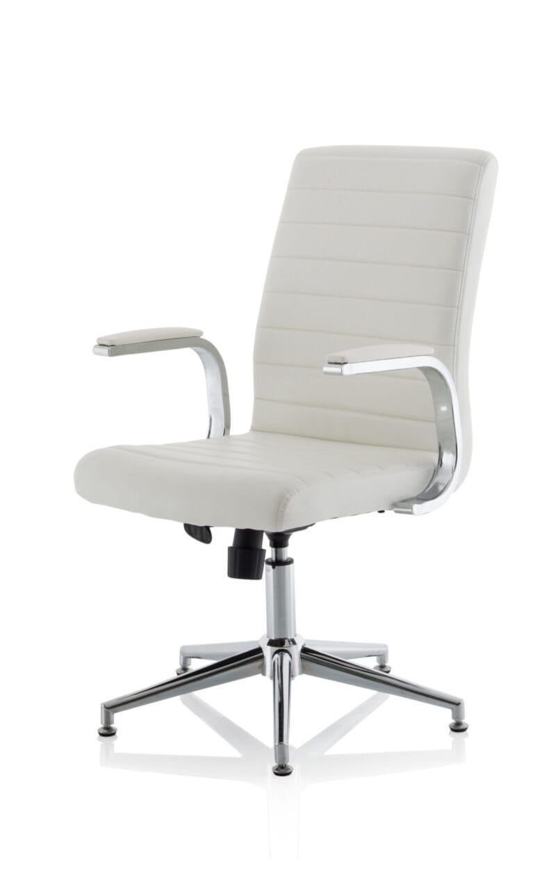 Ezra Medium Back Leather Executive Office Chair with Arms - Image 22
