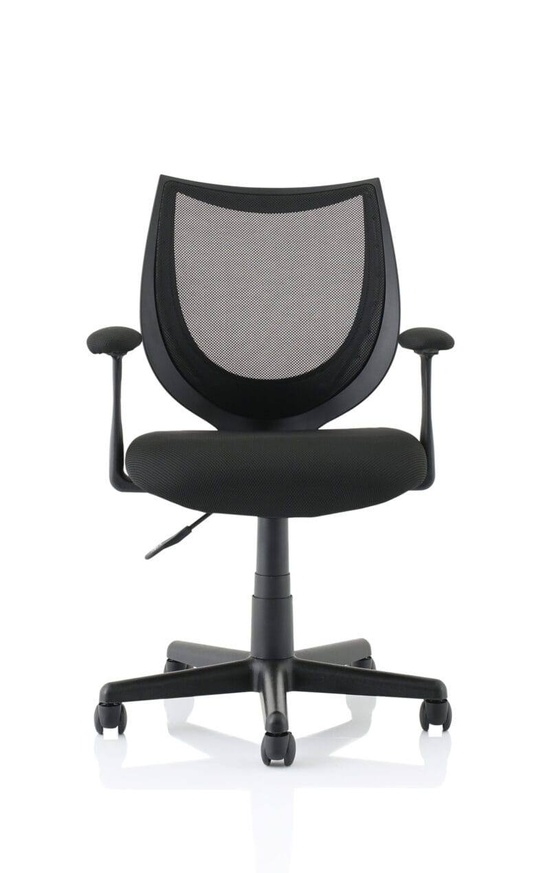 Camden Medium Back Black Mesh Task Operator Office Chair With Arms - Image 2