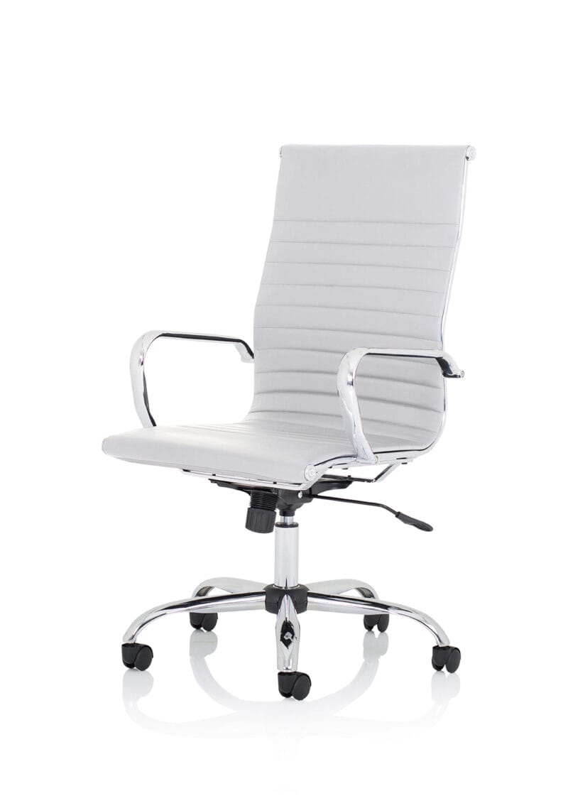 Nola Black Leather Executive Office Chair with Arms - Image 14