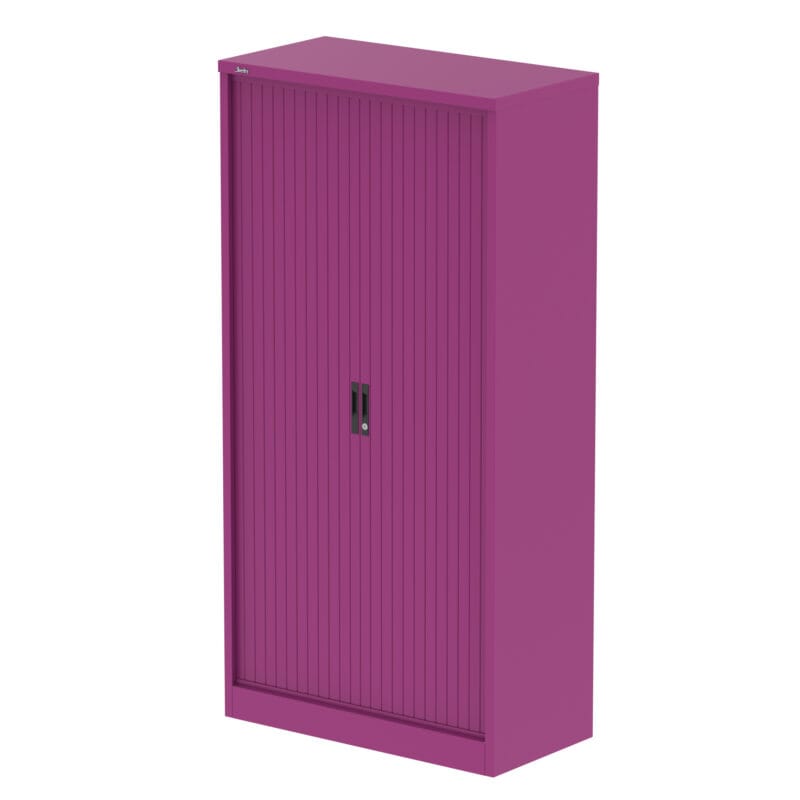 Qube Side Tambour Cupboard With Shelves - Image 39