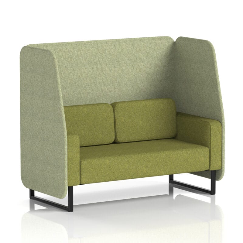 Brixworth Open Booth With Black Legs in Two Tone - Image 2