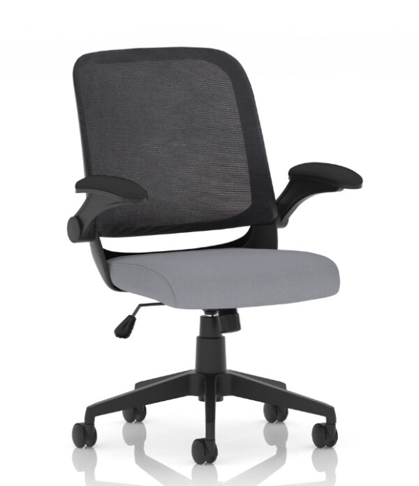 Crew Task Operator Mesh Chair with Folding Arms