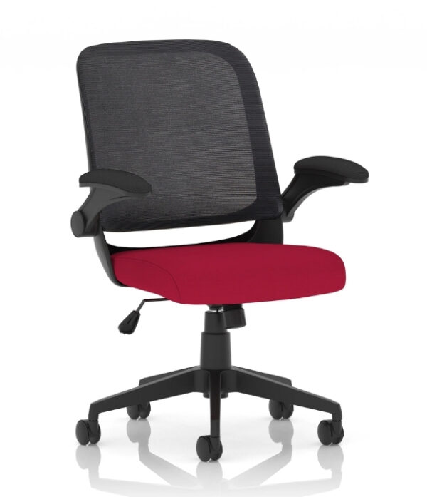 Crew Task Operator Mesh Chair with Folding Arms