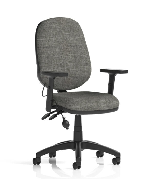 adjacent view of grey eclipse plus 2 medium back task chair on workplace design uk