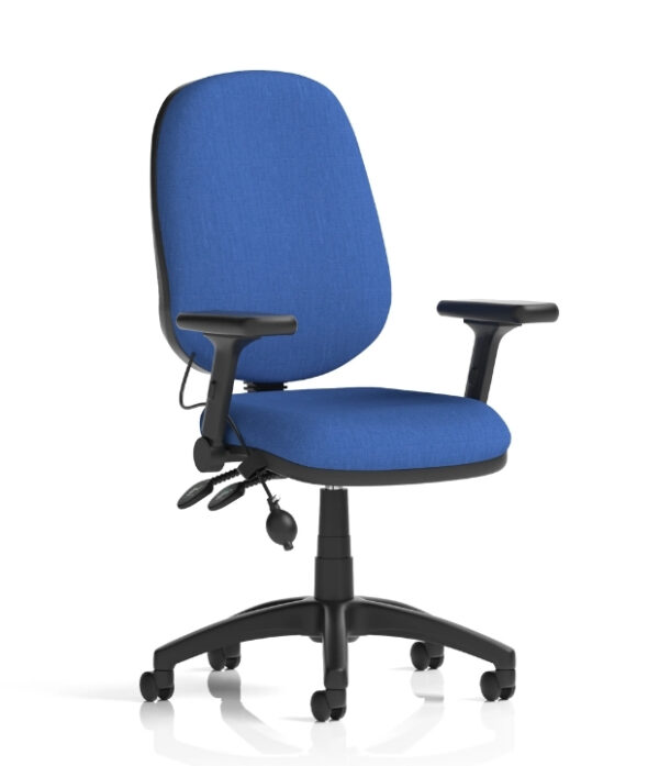 adjacent view of blue eclipse plus 2 medium back task chair on workplace design uk