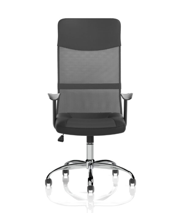 front view of the vegalite mesh back office chair on workplace design uk